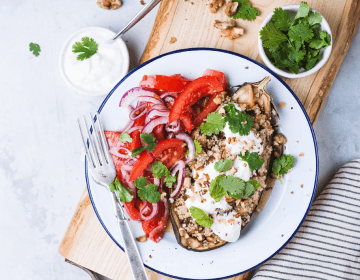 Stuffed Roasted Eggplant