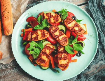 Grilled Halloumi Caprese